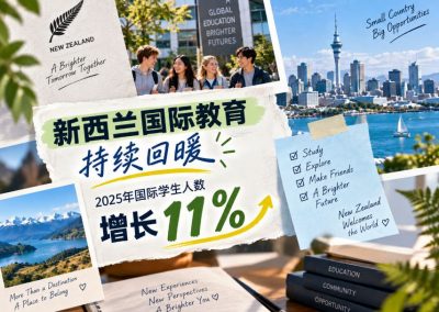 新西兰国际教育持续回暖：2025年国际学生人数增长11%